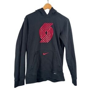 Kids Nike Black Portland Trail Blazers Logo Hoodie Sweatshirt - XL